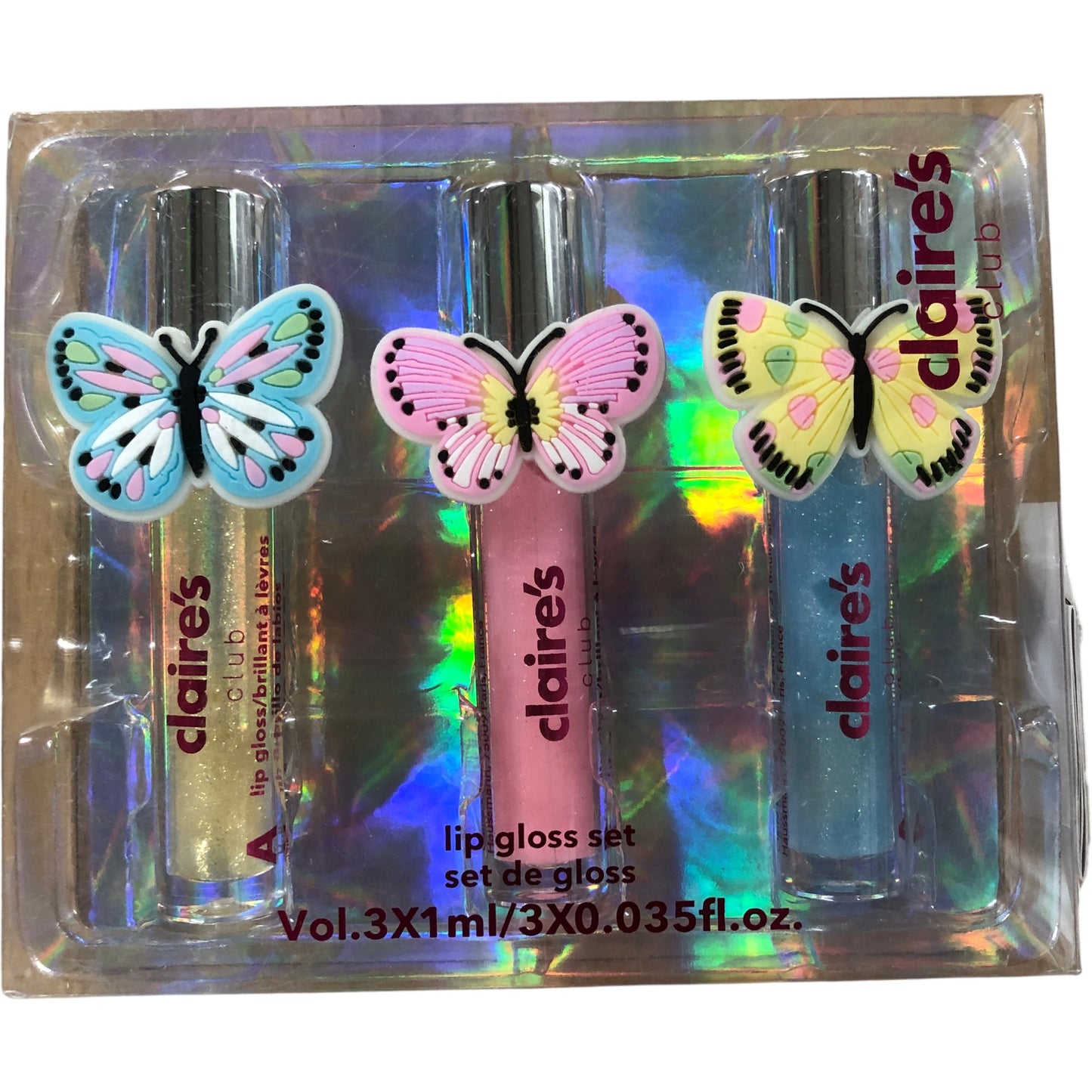 Claire's Vegan Nail Polish And Lip Gloss Set 3x Lip Gloss 6x Nail Polish New