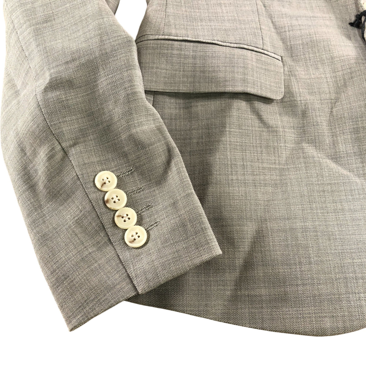 River Island Blazer UK34R Men's Tailored Fit Beige Check Blazer