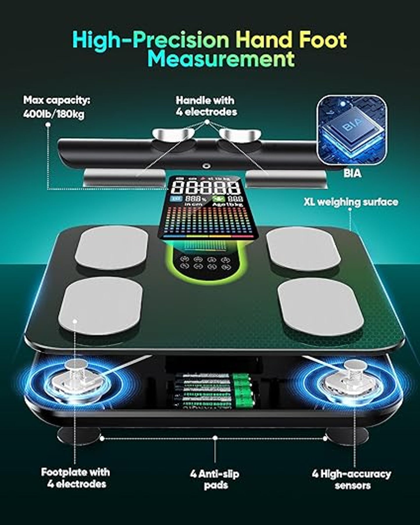 Smart Body Fat Scale FG2408LB Bluetooth Connected Weight Measurement Device