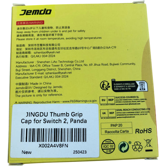 Jemdo Panda Thumb Grips Pack for Nintendo Switch Caps Cute Controller Accessory