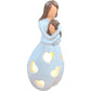 Mother and Child Ceramic Figurine White Heart Cutouts Candle Holder