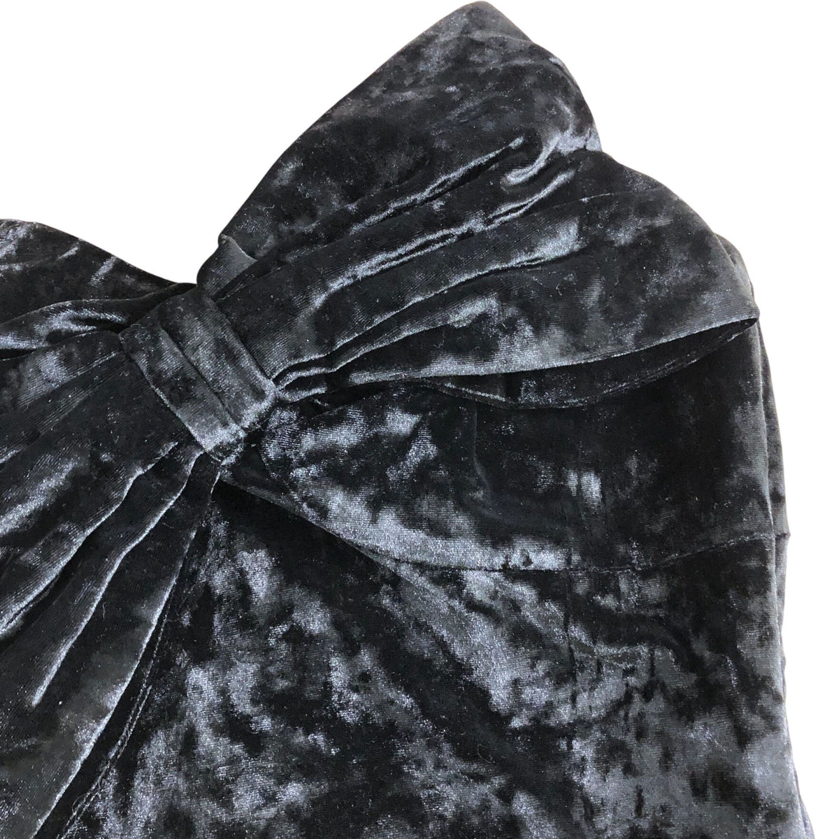 Hutch Women’s Black Strapless Velvet Bow Top - Size Medium