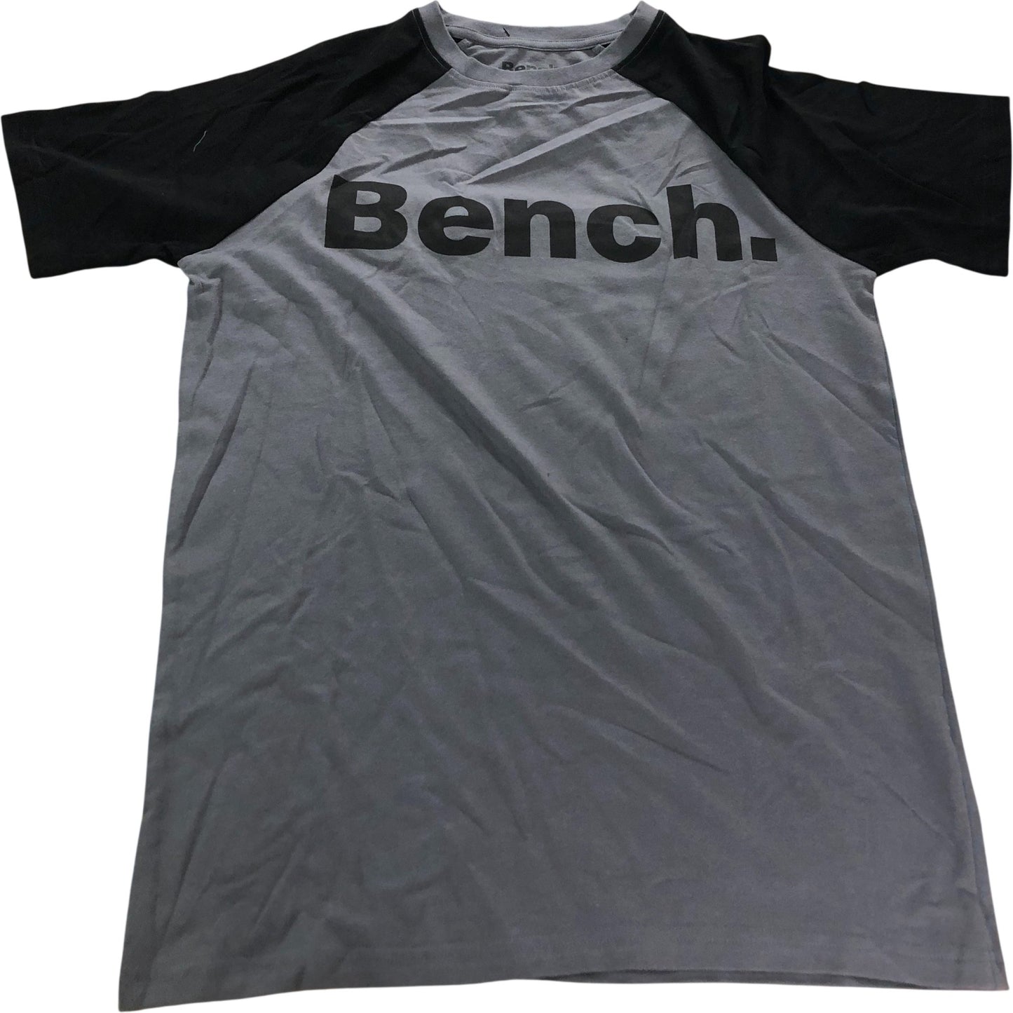 Bench Men's Grey Black Short Sleeve T-Shirt Casual Wear XS