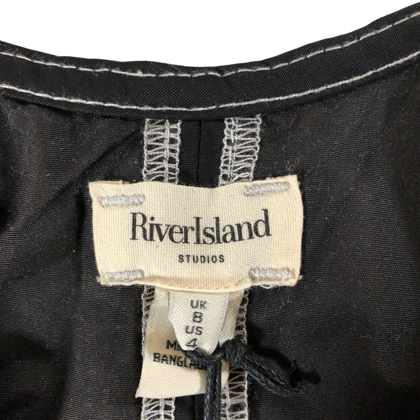 River Island Black Dress UK8 Women's Sleeveless A-Line Casual Fashion