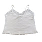 River Island Women's Lace Trimmed Camisole Top Size L Cream Soft Cotton Blend