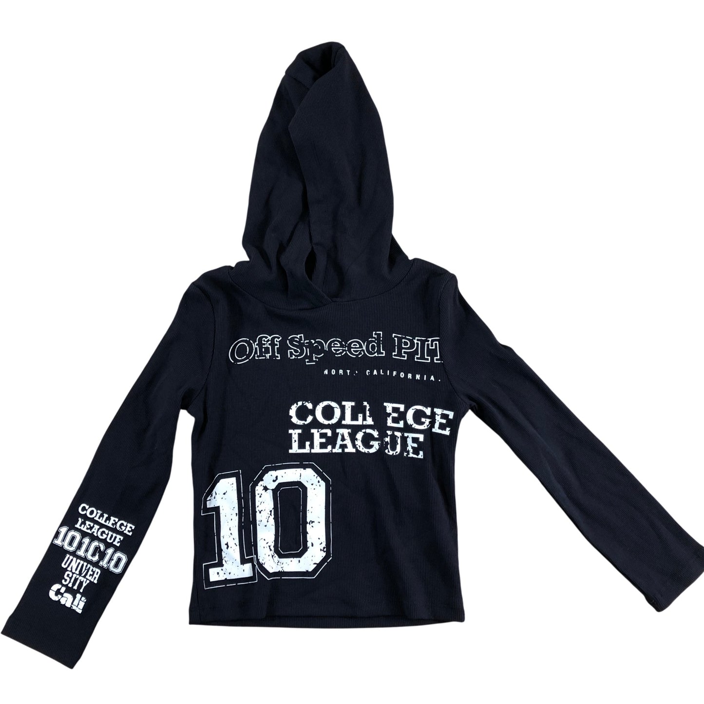 River Island Navy College League Hoodie Size 5-6 Years Unisex Kids Fashion