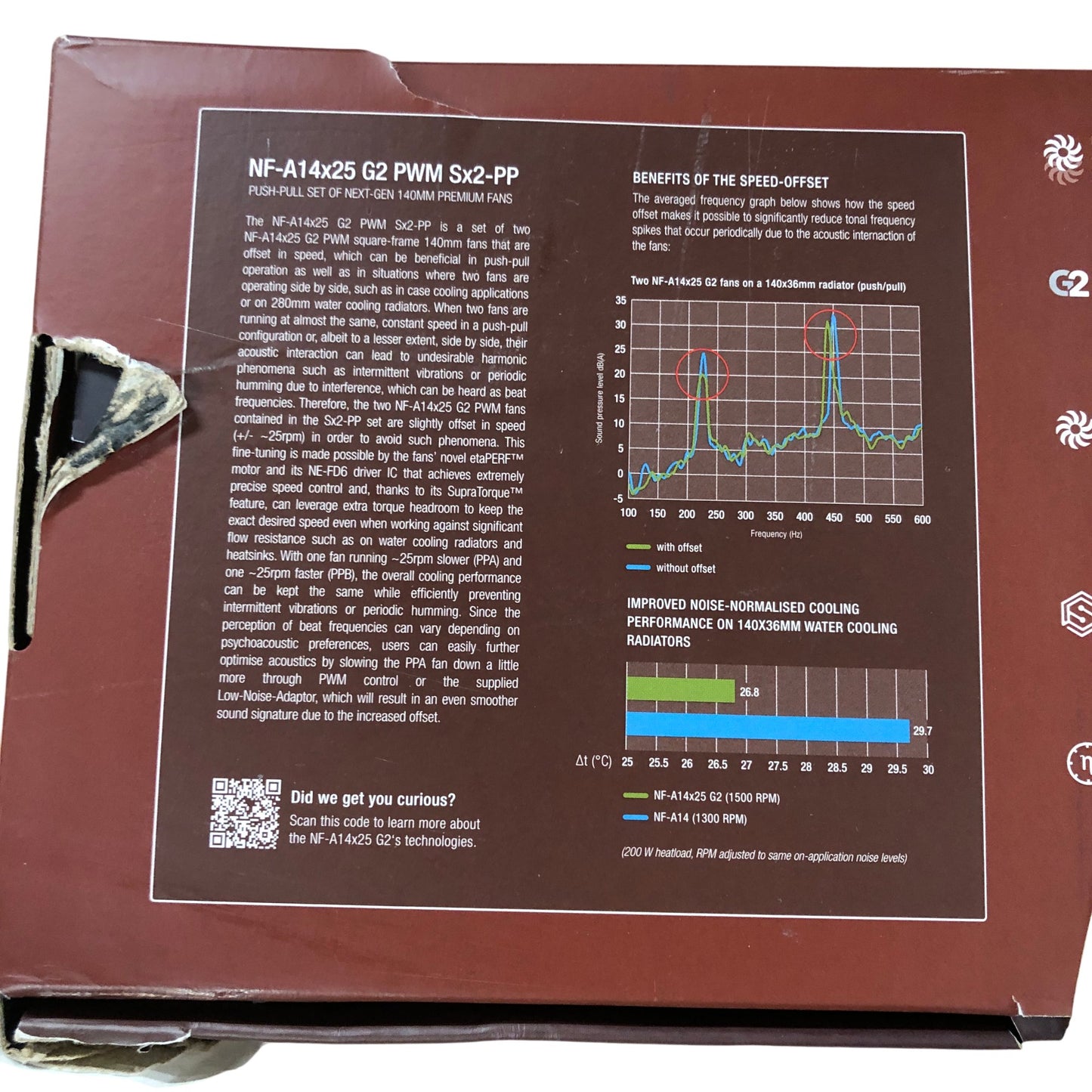 NOCTUA NF-A14X25 G2 PWM Sx2-PP Dual Fan Set Next Gen 140mm Premium Cooling