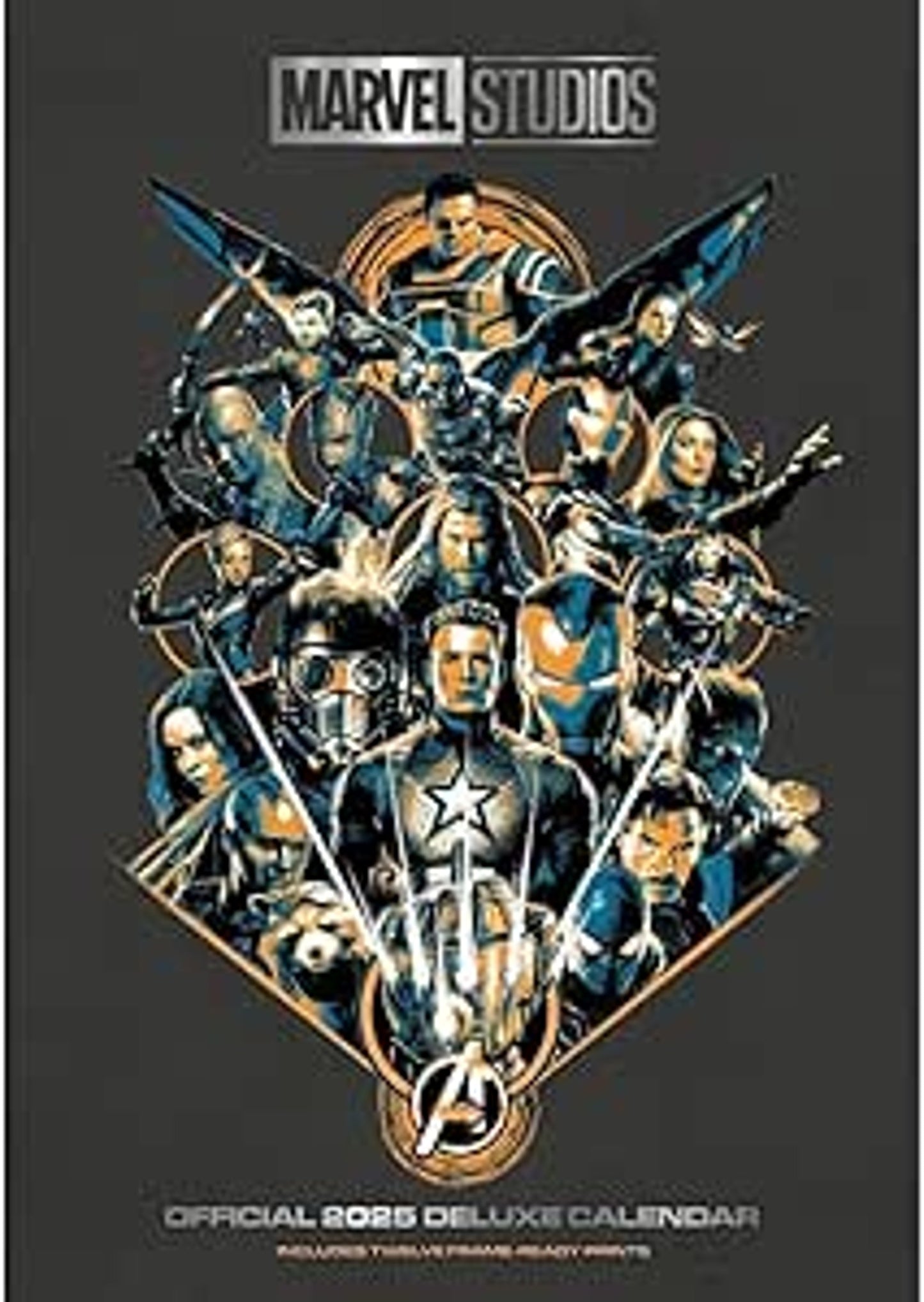 MARVEL Studios Avengers 2025 Deluxe Wall Calendar Featuring Iconic Heroes