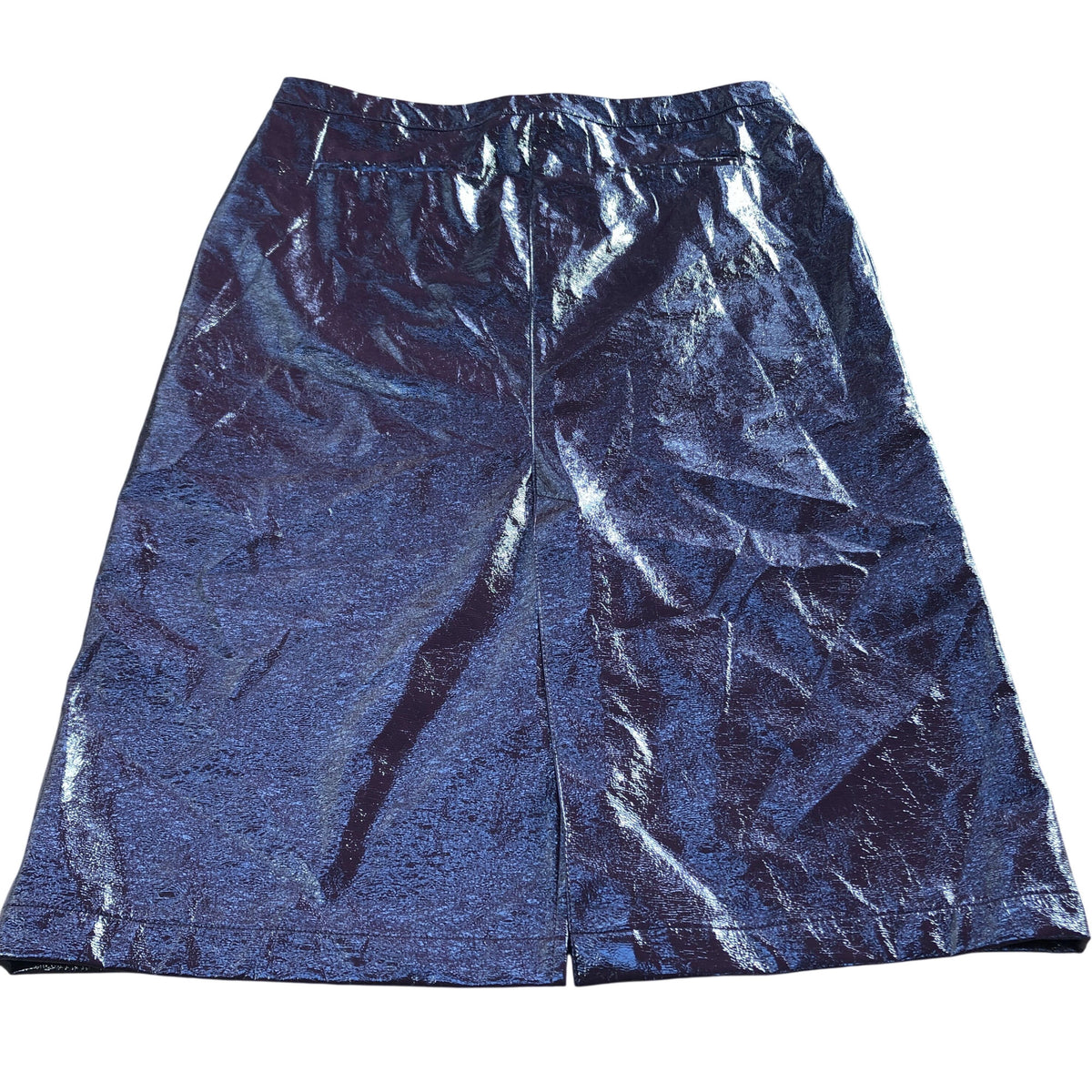 Women's Size 20 Shiny Pencil Skirt Purple Polyester Blend