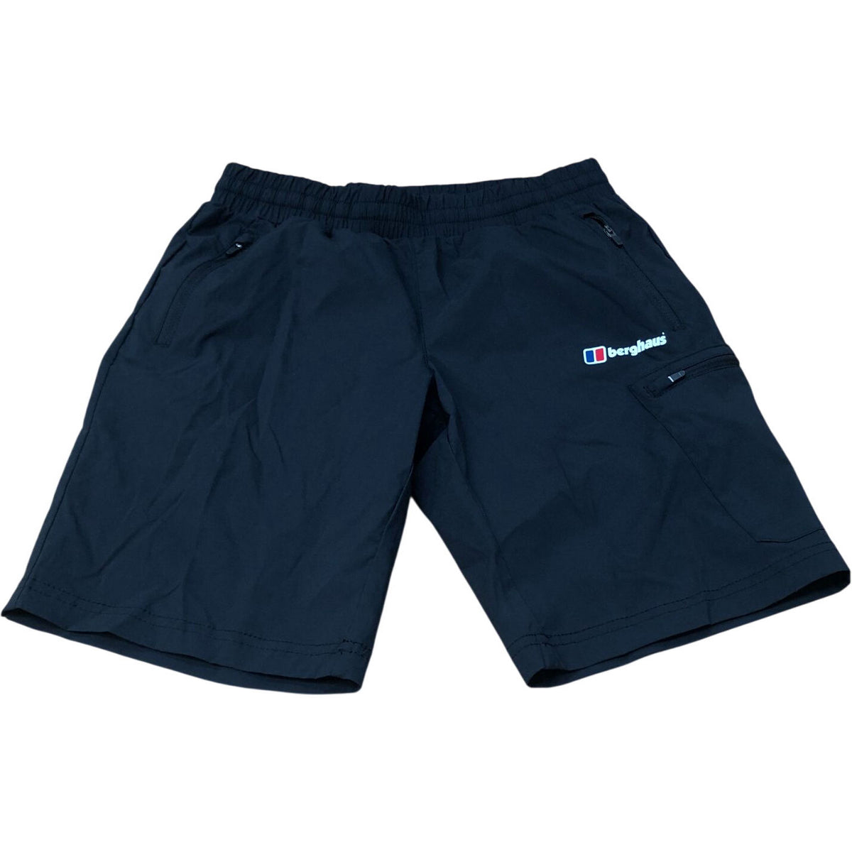 Berghaus Black Short Cargo Shorts Size 11-12 Years Adjustable Elastic Waist
