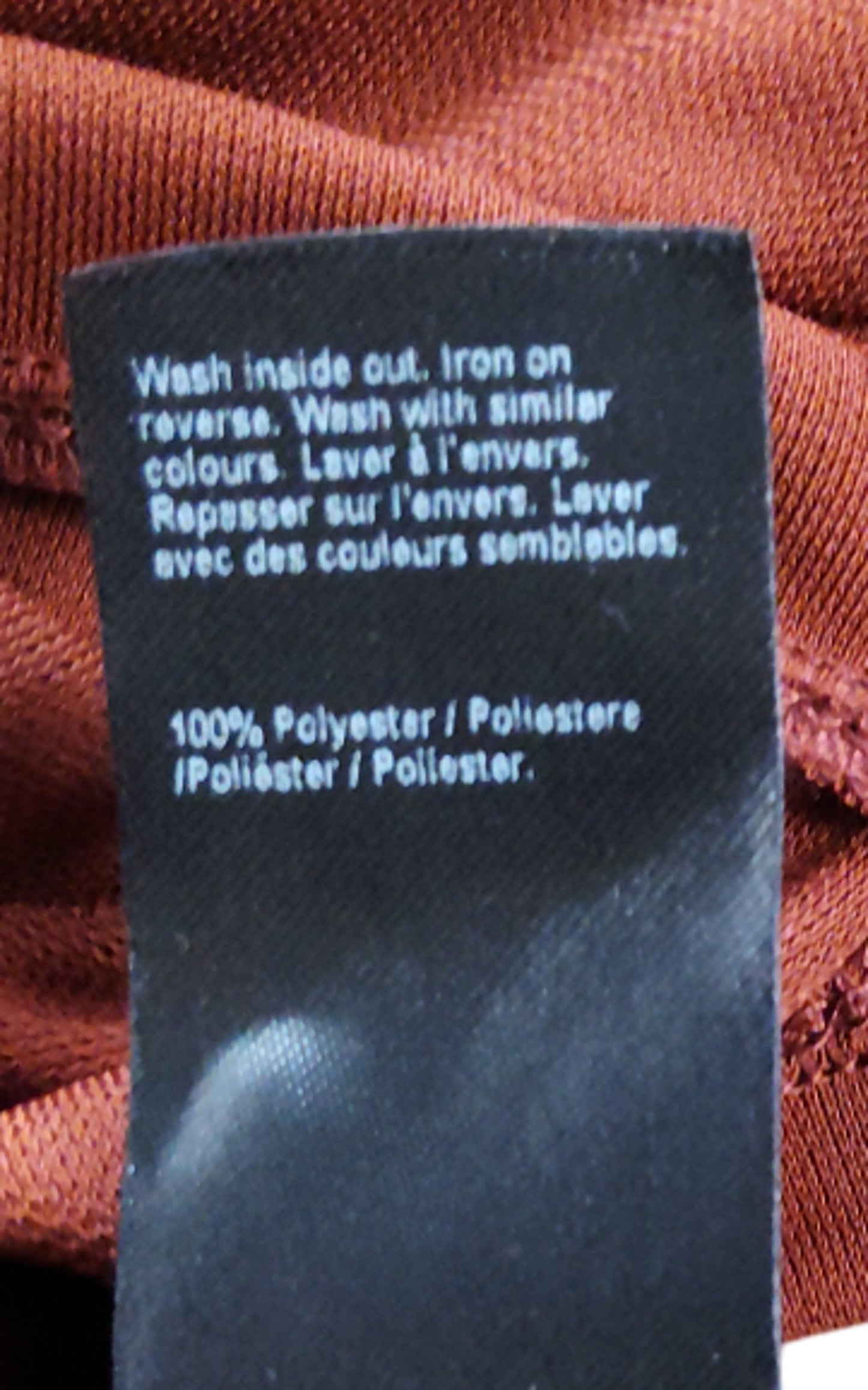 River Island Oversized Wrap Top UK L Women's Rust Red Lightweight Jersey