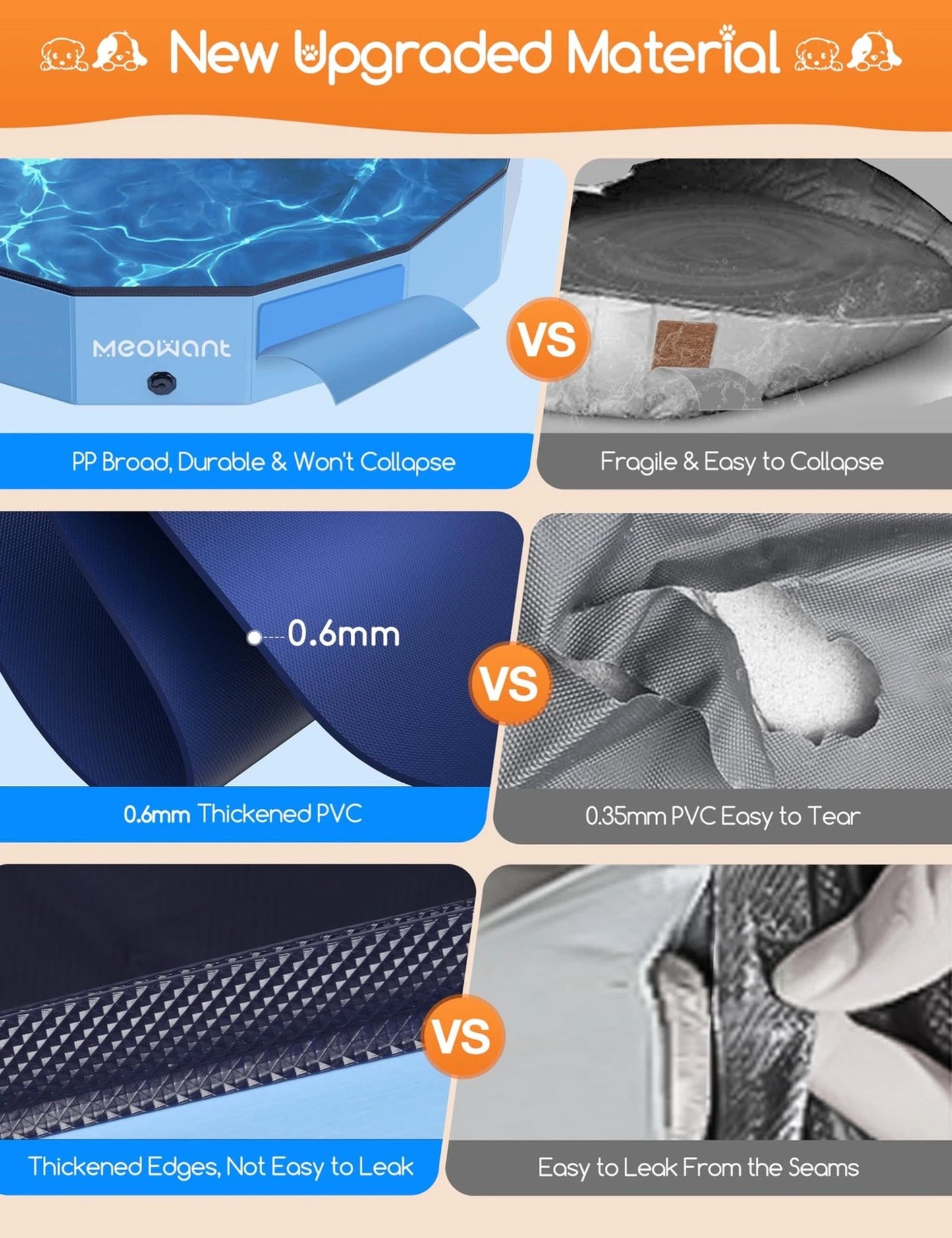 Meowant Octagonal Pet Pool 5XL Waterproof Durable Animal Bathing Pool Outdoor