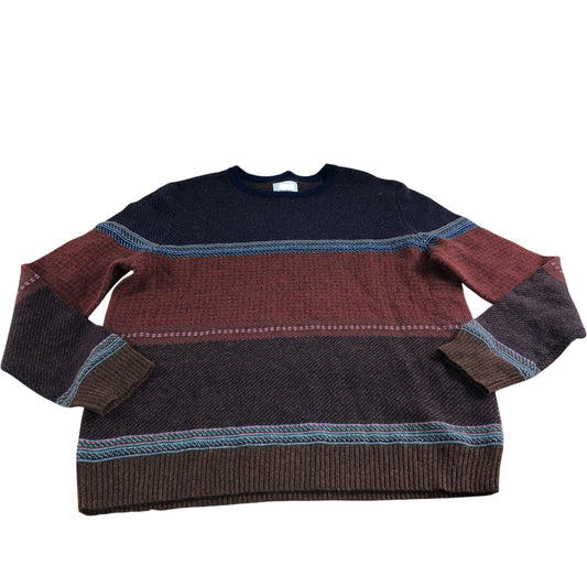 Navy Multi Mixed Pattern Crew Sweater UKXXL Men's Knitted Jumper