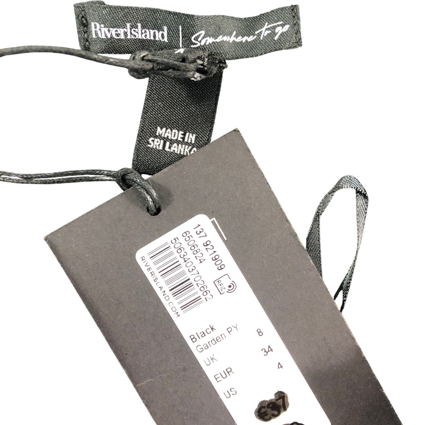 River Island Black Skirt Size 8 Women's Garden Py High Waisted Casual Wear