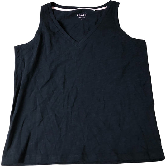Boden Black V Neck Tank Top Women's Casual Wear Cotton UK8