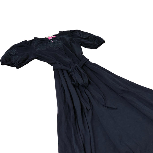 Boden Cutwork Detail Midi Dress Women's Dark Blue UK8