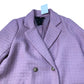 Double Breasted Blazer UK Size 12Women's Textured Peacoat Pink