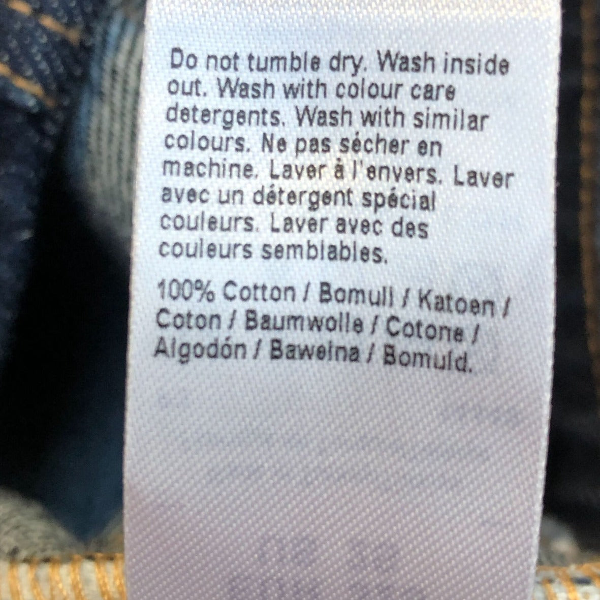 River Island Wide Leg Jeans Dark Blue