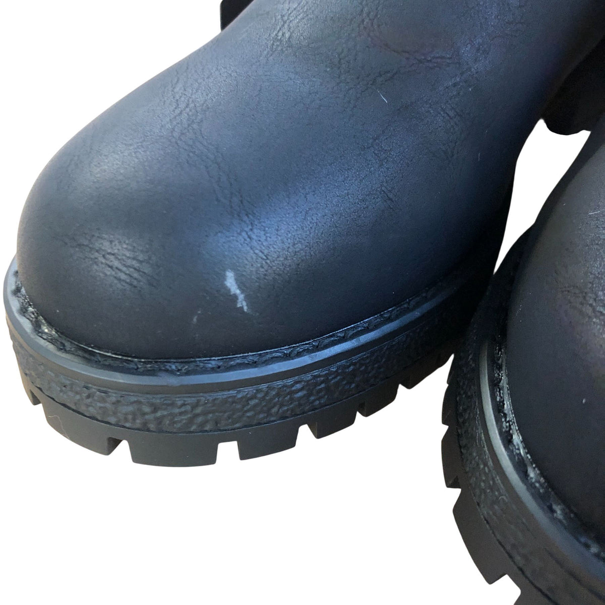 Brave Soul Black Boots Faux Fur Lining and Buckle Detail Women's Size 6