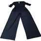 Jumpsuit Women's Navy Blue Flared Sleeve Elegant Design UK8