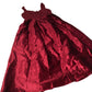 Evening Dress UK12 Women's Burgundy Velvet Spaghetti Straps