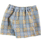RIVER ISLAND Girls Blue Light Check Skirt UK9-10 Yrs Elastic Waist