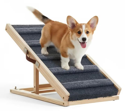 Dog Agility Ramp Adjustable Pet Steps Ideal For Small Medium Dogs Indoor Outdoor