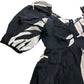 Branded Black Poppy Leaf Print Maxi Dress - Size 6