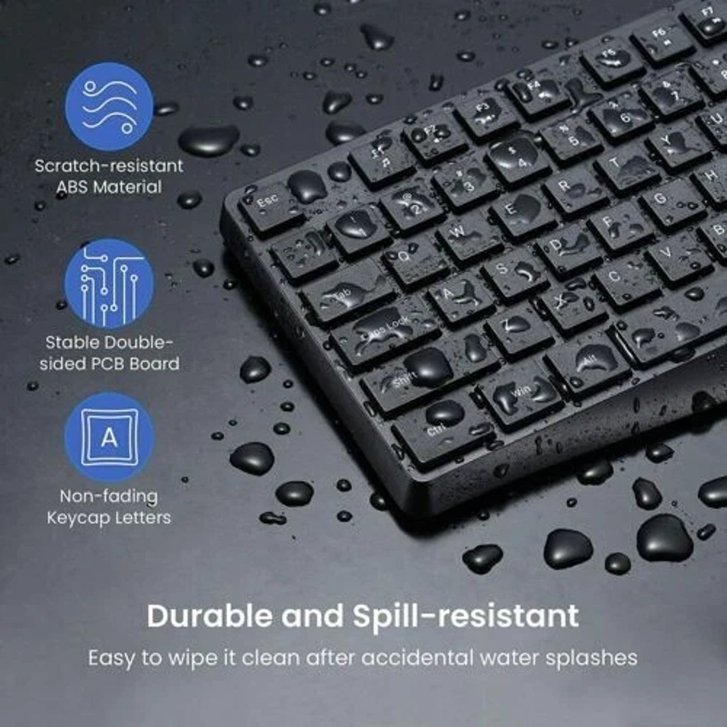 PC230A Wireless-Keyboard-and-Mouse-Set-UK, PONVIT Wireless Keyboard Ergonomic