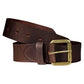 Barbour Large Leather Belt Men's Brown Classic Style Durable Design