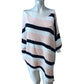 Striped Oversized Jumper Dress UK XL Women's Casual Soft Cotton Blend