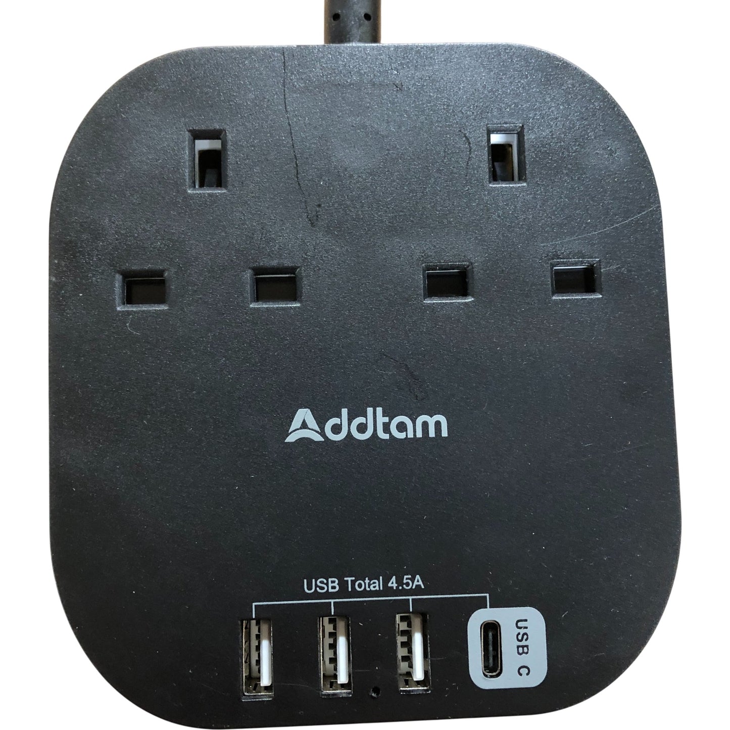 Addtam Power Strip UKW23CBL 3250W 4 USB Ports Surge Protector 13A