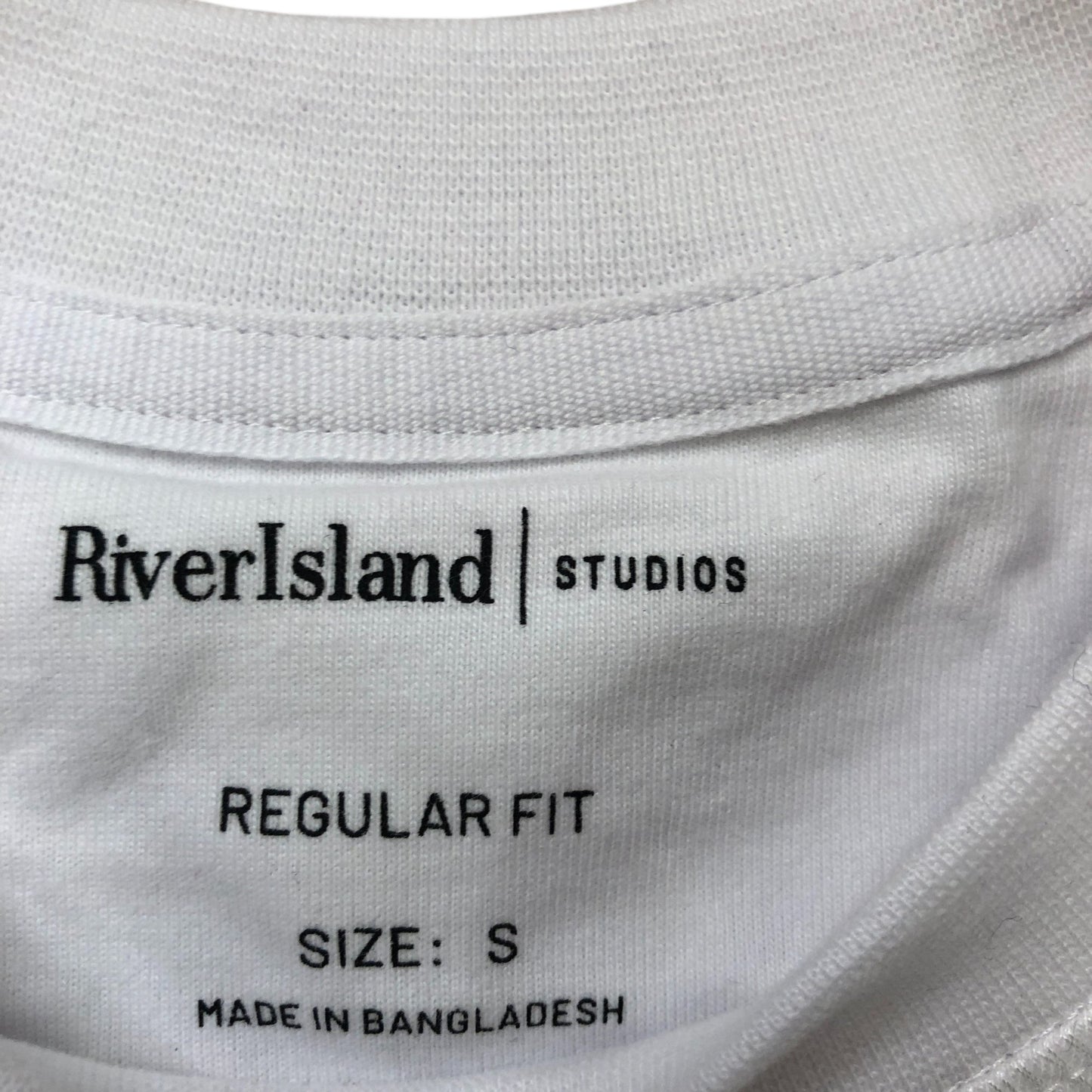 River Island Studios White Sleeveless T Shirt Size S Regular Fit Cotton