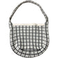 Black And White Checkered Shoulder Bag Women's Casual Tote Handbag