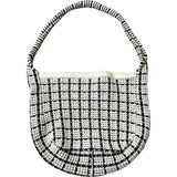 Black And White Checkered Shoulder Bag Women's Casual Tote Handbag