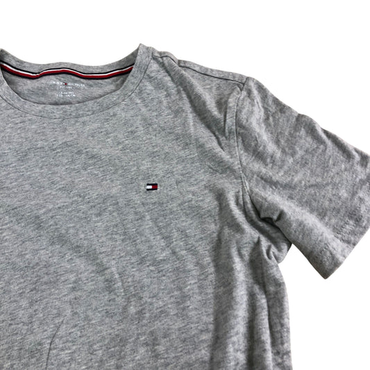 Tommy Hilfiger Short Sleeve T-Shirt Size 12-14 Years Boys Grey Cotton Crew Neck