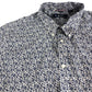 Ben Sherman Ivory Blue Long Sleeve Shirt XXL Men's Floral Print Cotton Casual