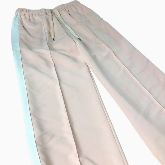 Branded Stylish Casual Trousers Women's Light Pink Elasticated Waisted UK12