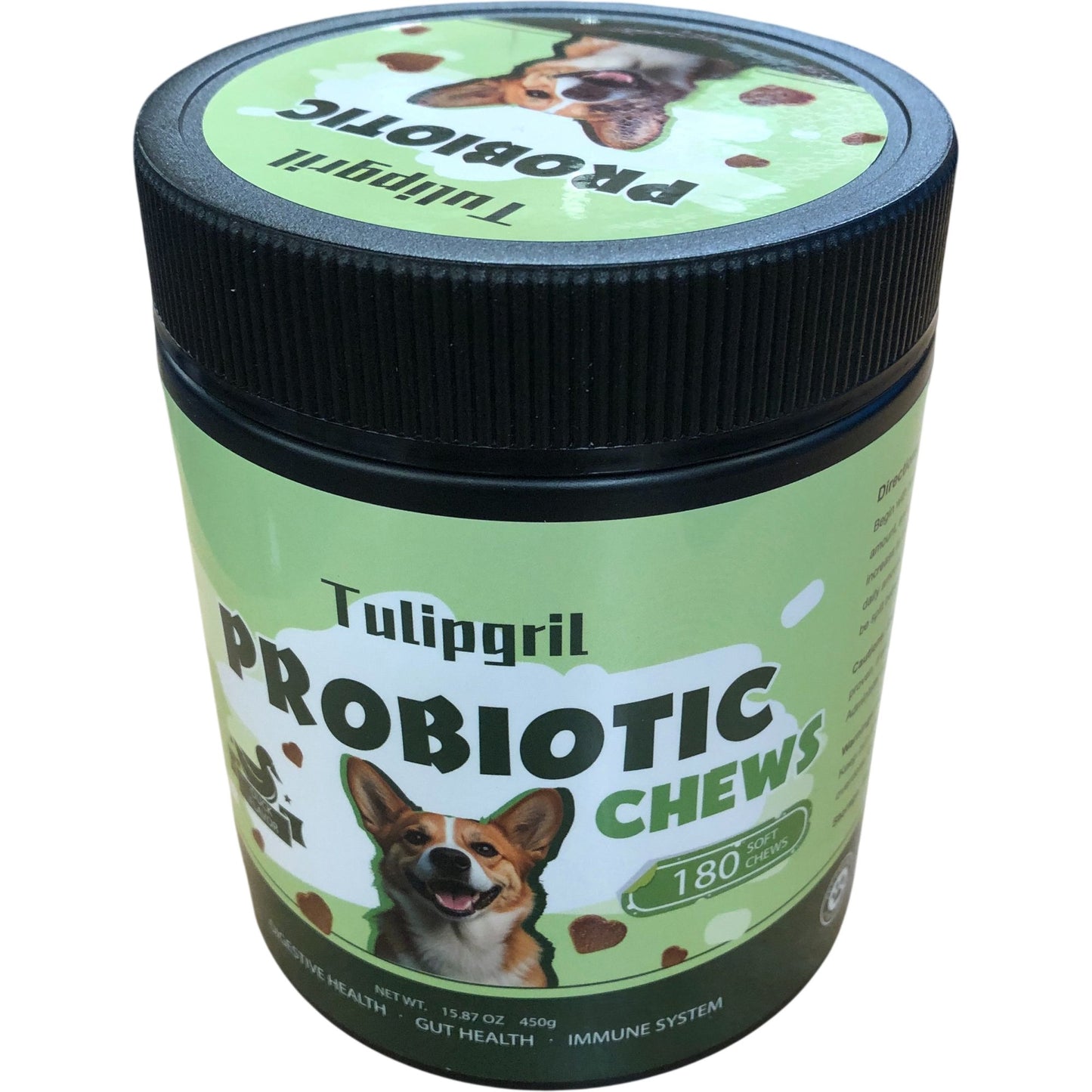 Tulipgril Probiotic Chews 180 Soft Chews Dog Digestive Health Gut Health