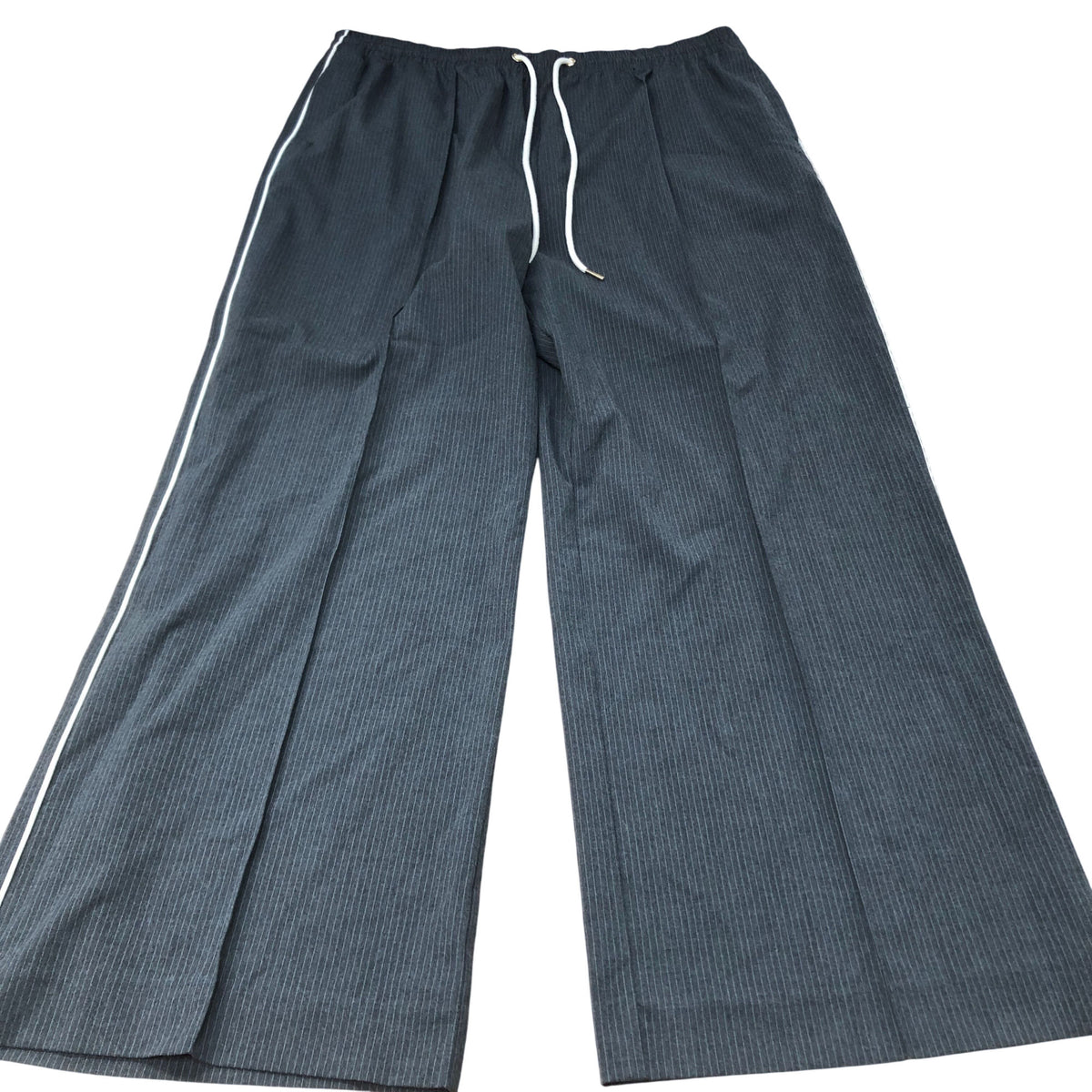 Track Pants Size 18 Casual Grey Stripe Drawstring