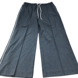 Track Pants Size 18 Casual Grey Stripe Drawstring