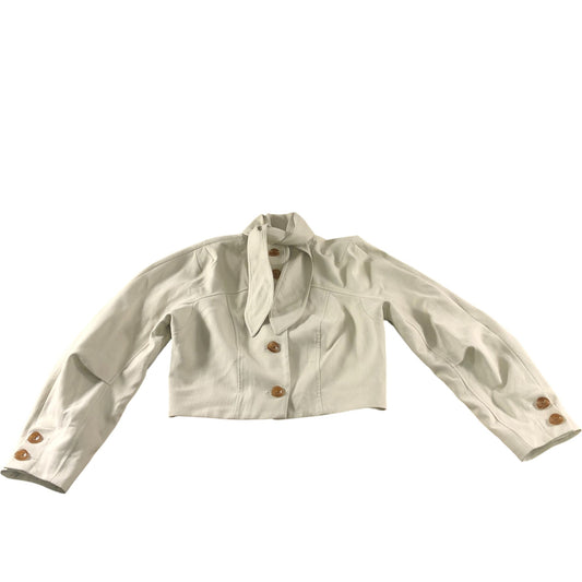 River Island Jacket UK8 Herringbone Tie Neck Long Sleeve