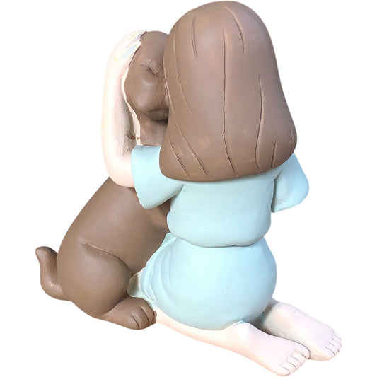 Klycea Girl And Dog Figurine Collectible Decorative Home Decor Item