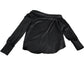 River Island Off Shoulder Blouse UK6 Women's Black Satin Long Sleeve Top