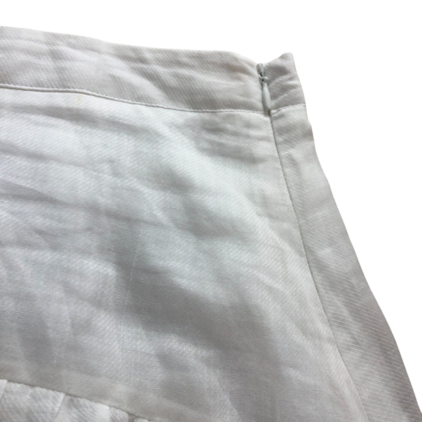 Branded White Drop Waist Midi Skirt - Size 18