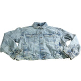 H&M Short Denim Jacket Women's Size Small Light Blue
