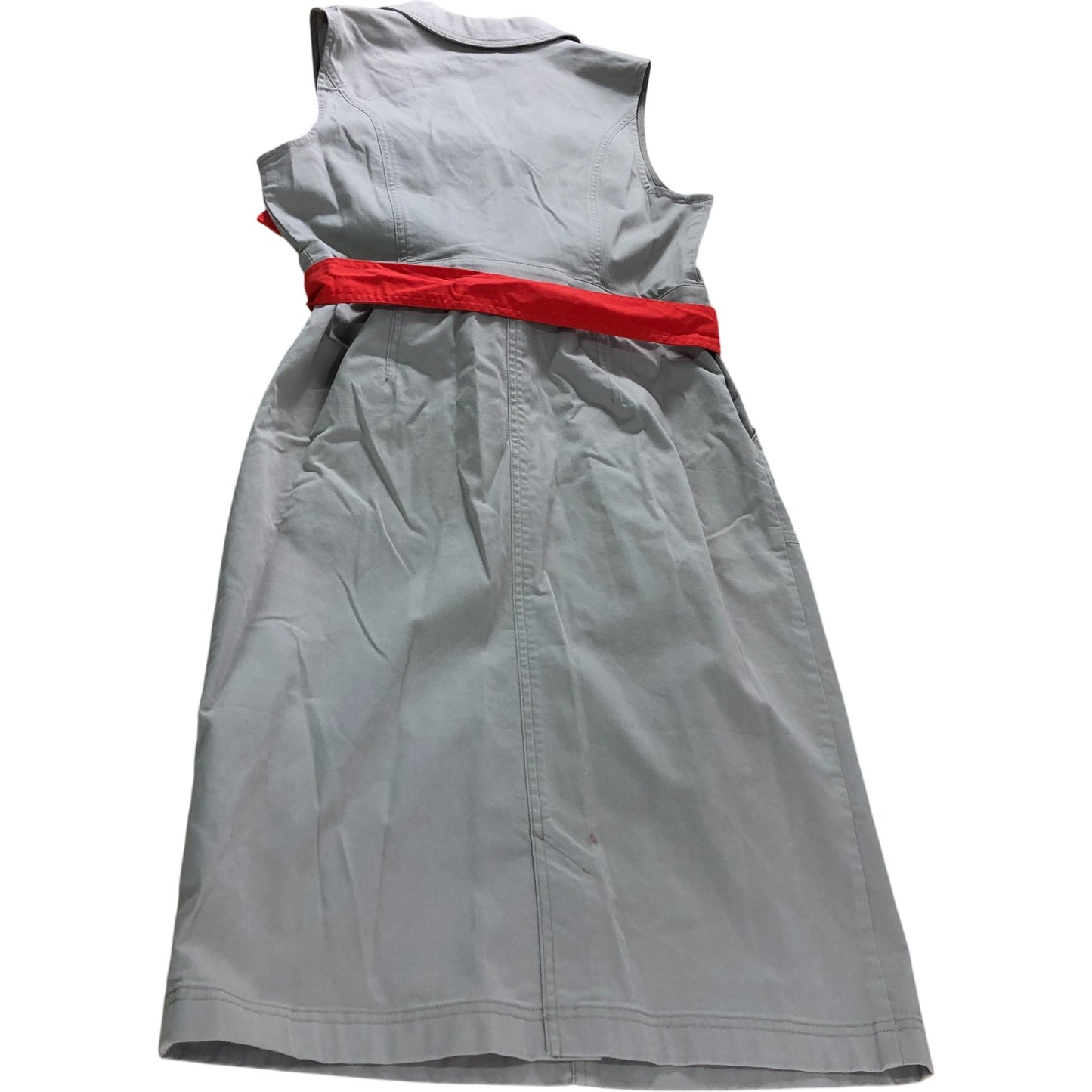 Beige Belted Midi Dress - Size 12