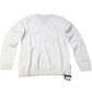 Hikaro Wool Sweater Merino Wool UK10 Women's White V Neck Long Sleeve
