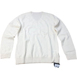 Hikaro Wool Sweater Merino Wool UK10 Women's White V Neck Long Sleeve