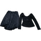 River Island Black Lace Body Top and Skirt Set Size 8